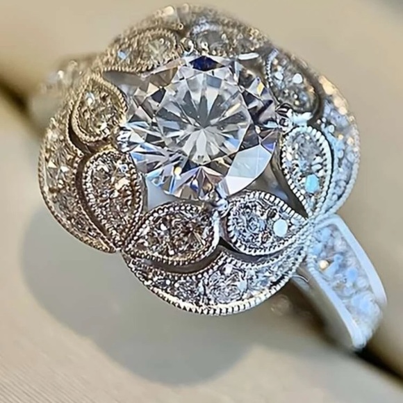 WEDDING RING BRIDAL RING ENGAGMENT RING - Picture 8 of 9